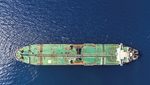 A drone view shows the Aquatica carrying Russian oil on March 25