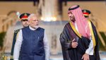 Indian prime minister Narendra Modi meets Saudi Crown Prince Mohammed Bin Salman in Jeddah