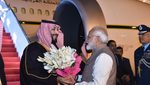 India Prime Minister Narendra Modi welcomes Saudi Crown Prince Mohammed Bin Salman in New Delhi on February, 2019
