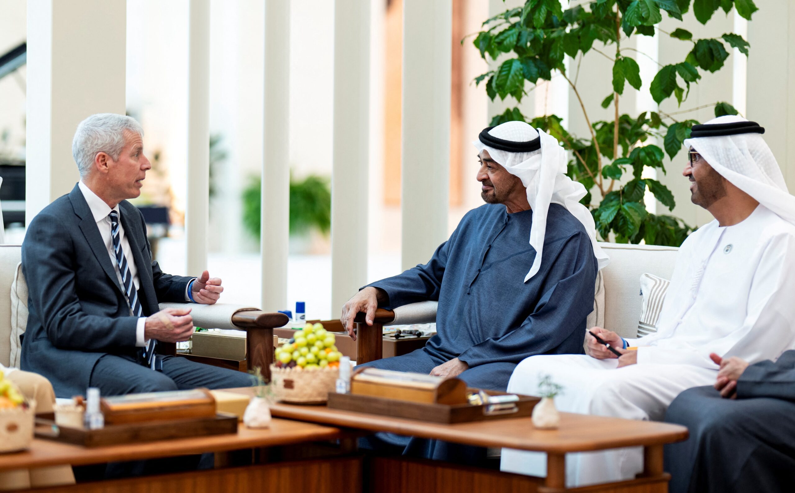 US energy secretary Chris Wright met UAE President Sheikh Mohamed bin Zayed Al Nahyan and Adnoc CEO Sultan Al Jaber in Abu Dhabi