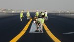 Runway maintenance at DXB. The vast site will be up for redevelopment once Dubai's new airport opens