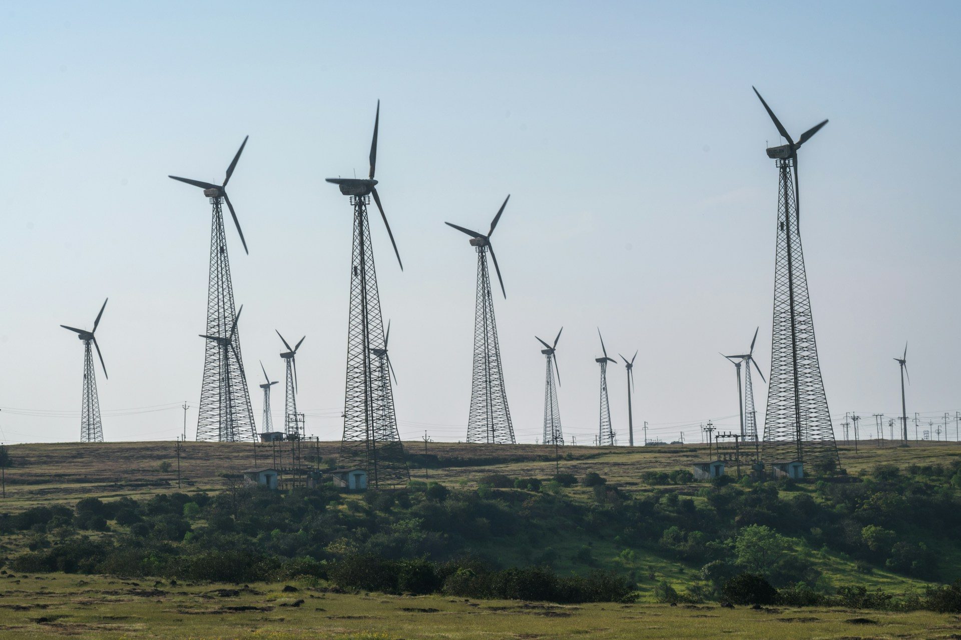 Wind power in Chalkewadi, Maharashtra. India is aiming for 500 GW of renewable energy by 2030