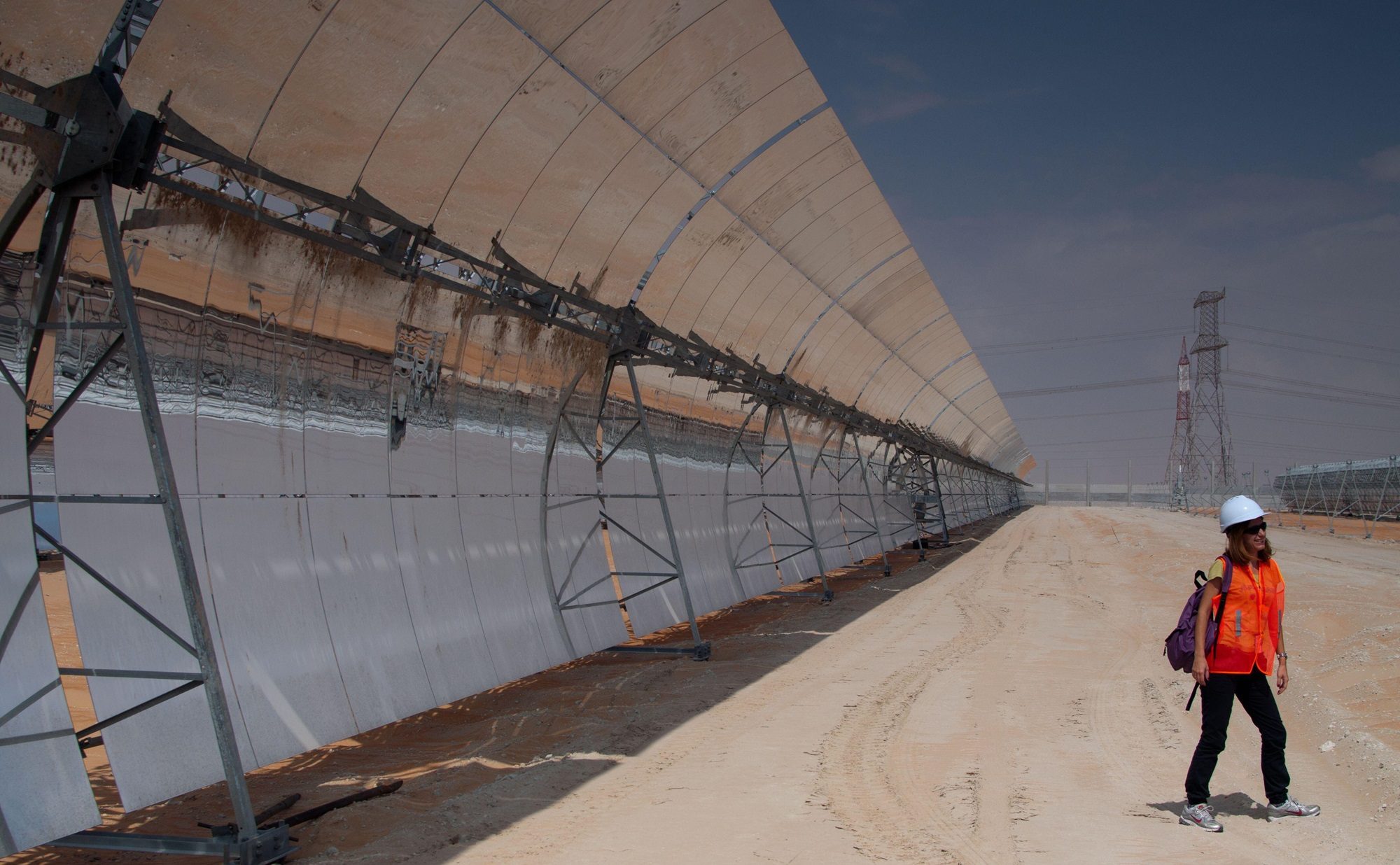 Shams Solar Power Station in the UAE. Both the UAE and Saudi Araba are aiming to increase electricity exports as their share of renewable energy grows