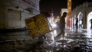 Flooded streets in Muscat after heavy rains in 2024. Insurance companies in Oman have paid out $65m over the last two years