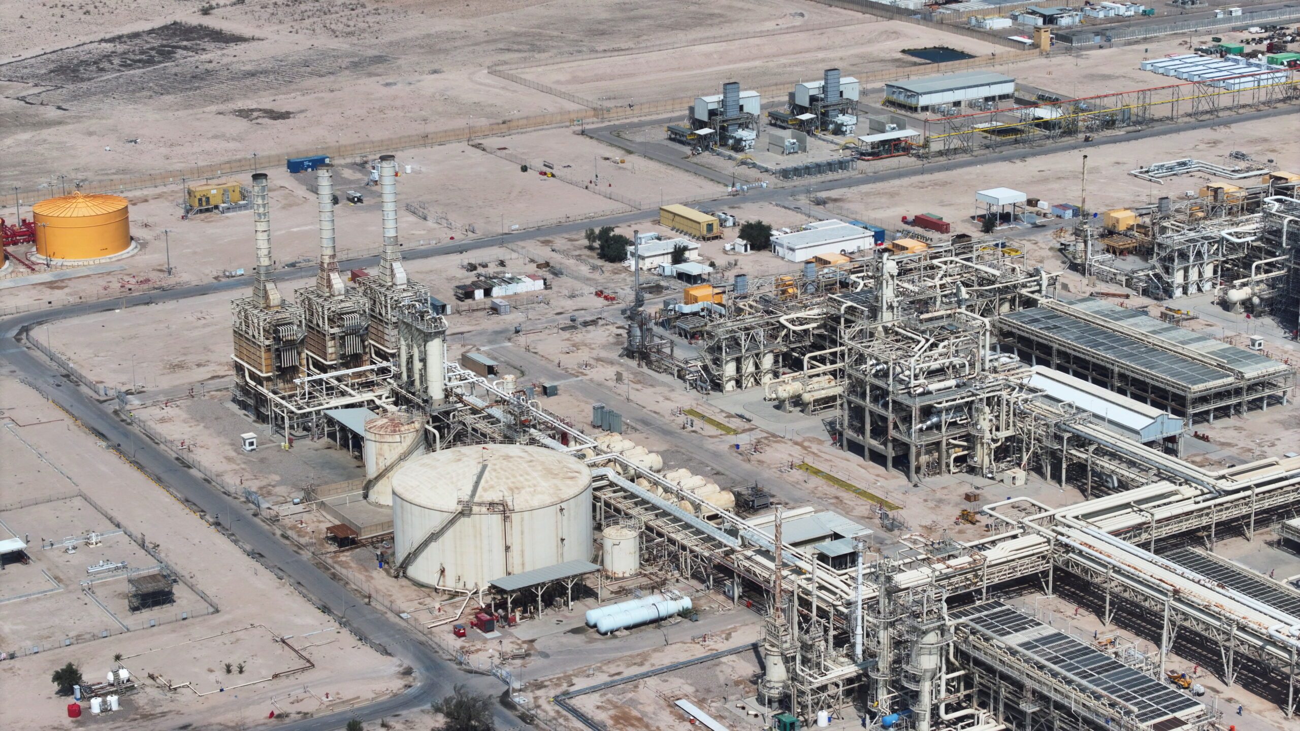 A gas facility in Basra. Iraq is under pressure from the US to reduce gas imports from Iran