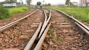 A railway track in rural Uganda. The country's new line will stretch to the Kenyan port of Mombasa