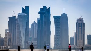 Doha's skyline: Sheikh Fahad bin Ahmed bin Mohammed Al Thani, a cousin of the former Qatari prime minister, is facing legal action over a property investment loan