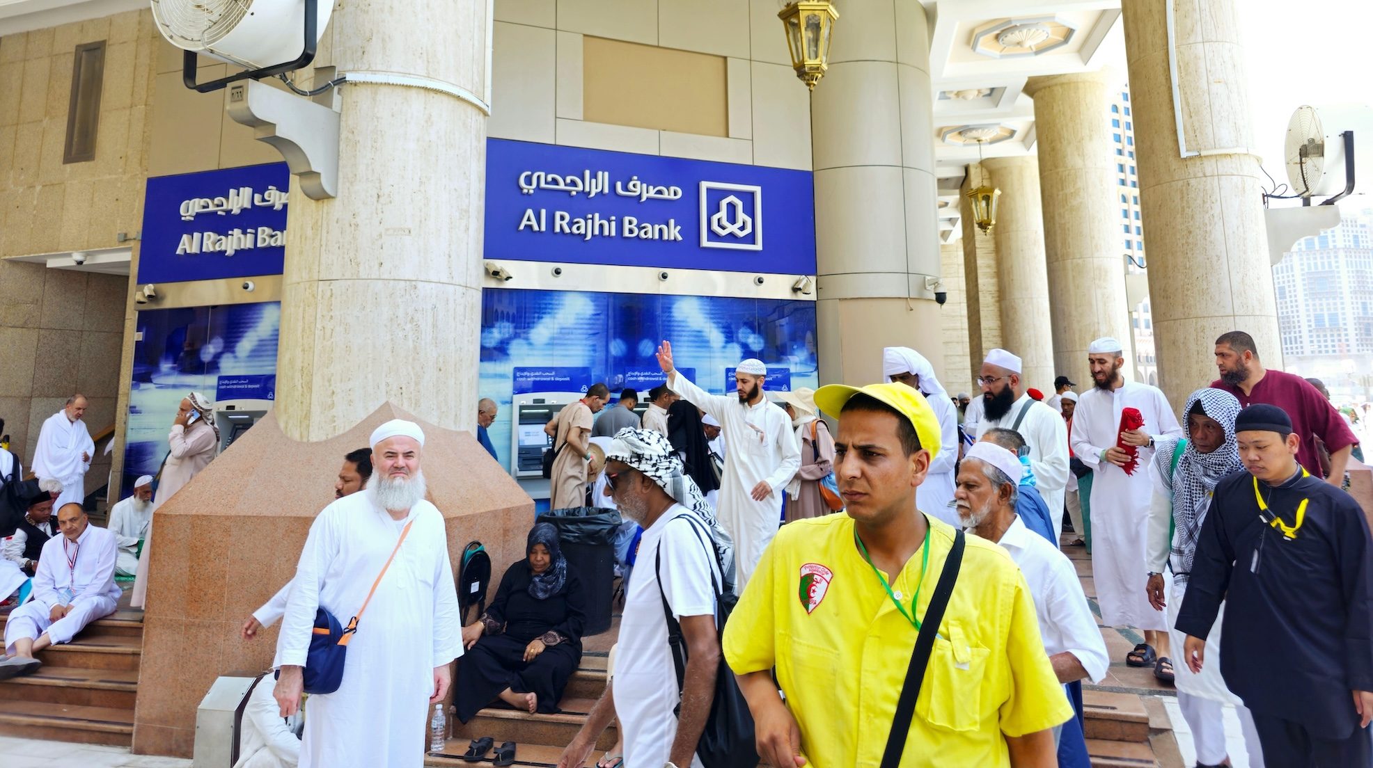3AR786B Mecca, Saudi Arabia, June 7 2024: Alrajhi Bank, Al Rajhi Banking and Investment Corporation, a Saudi Arabian bank and the world's largest Islamic bank