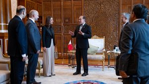 Malaysian prime minister Anwar Ibrahim meets a Bahraini delegation. The country signed a Cepa with the UAE in January