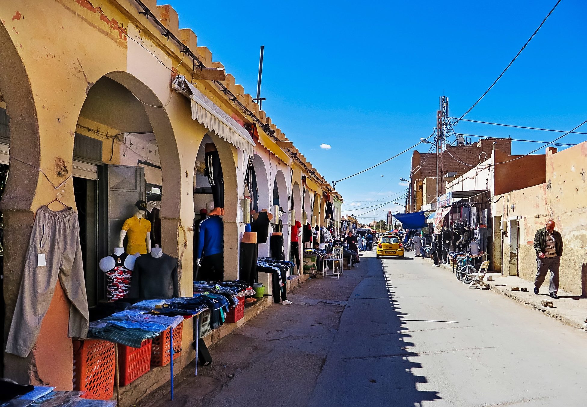 A street in Bechar, where all homes have running water, electricity, piped gas and internet
