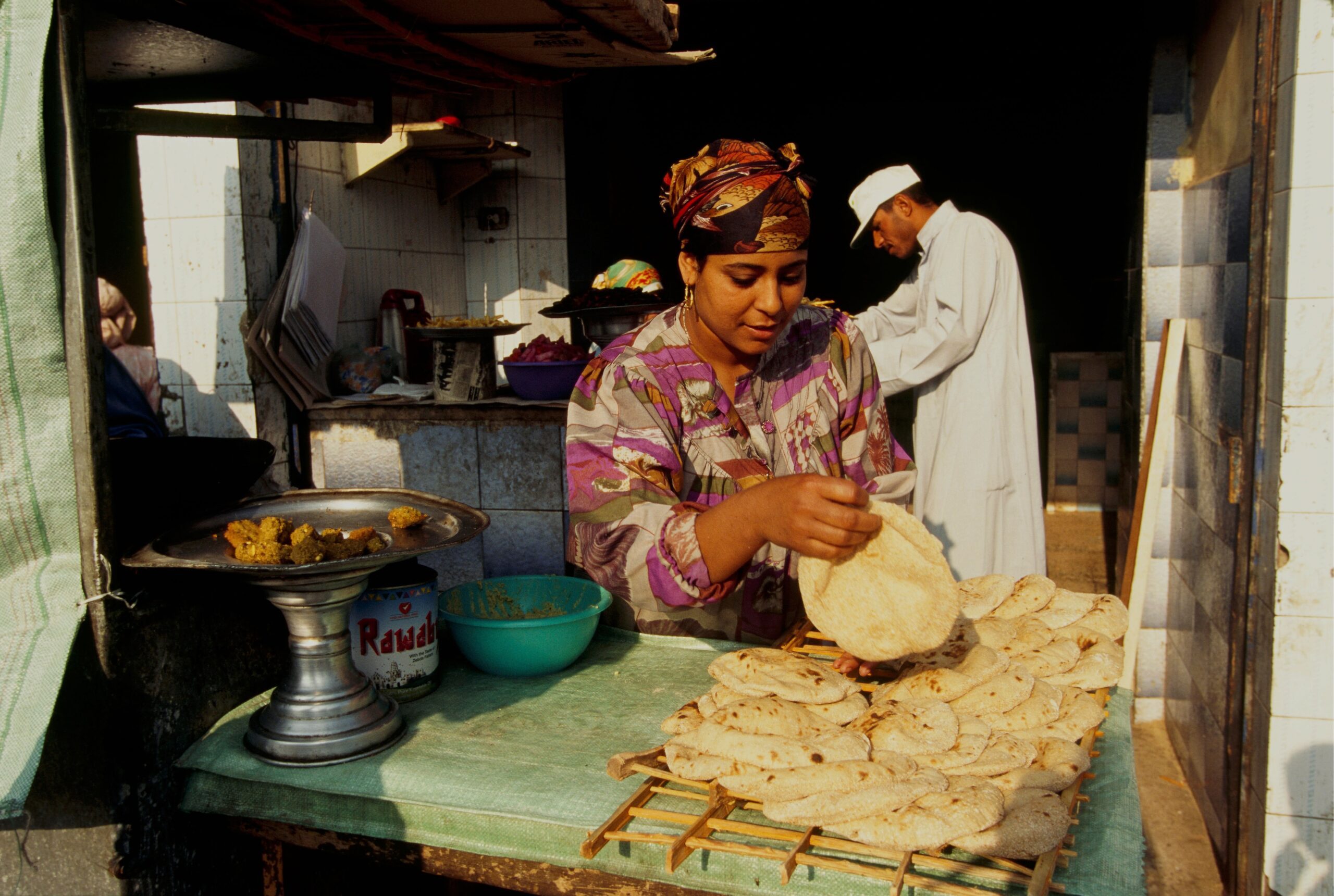 A bread stall in Cairo. Egyptian fintech Money Fellows says it provides a digital lending platform for blue-collar workers and micro enterprises
