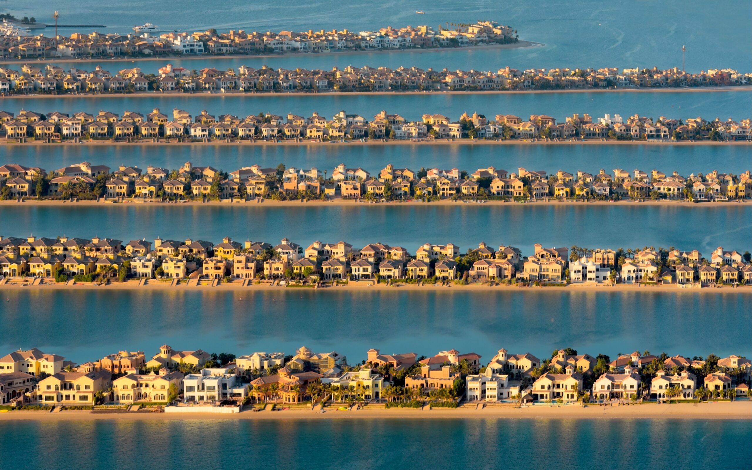 Villas on Palm Jumeirah. Dubai Residential REIT shares rose 15% during the first day of trading