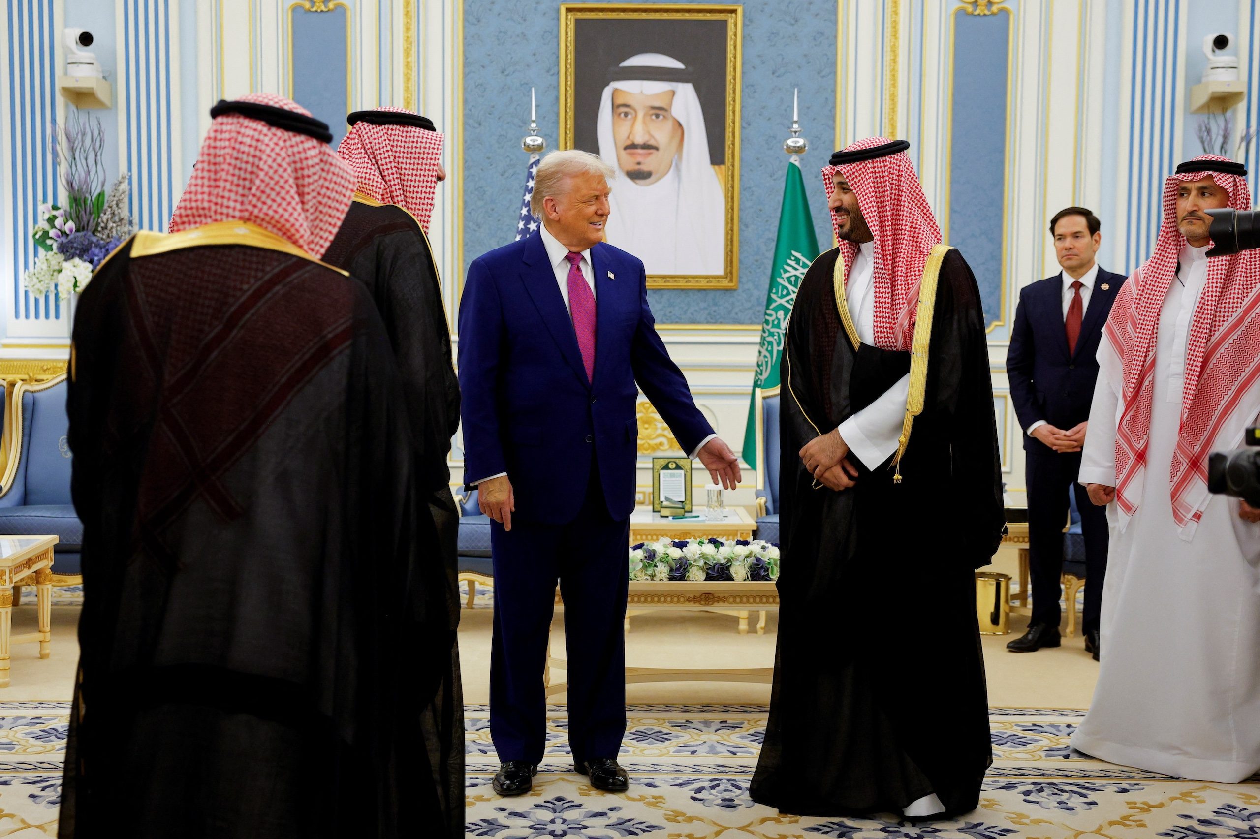 President Donald Trump and Crown Prince Mohammed bin Salman in Riyadh, on the first day of the president's Gulf visit