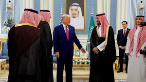 President Donald Trump and Crown Prince Mohammed bin Salman in Riyadh, on the first day of the president's Gulf visit