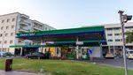 Emarat petrol station in Dubai City. Emarat is teaming up with Crypto.com to offer cryptocurrency payment options at their service stations
