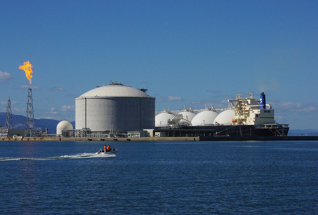 A tanker unloads LNG at a facility in Japan's Ishikari Bay. The Asian country is keen to diversify its suppliers of gas