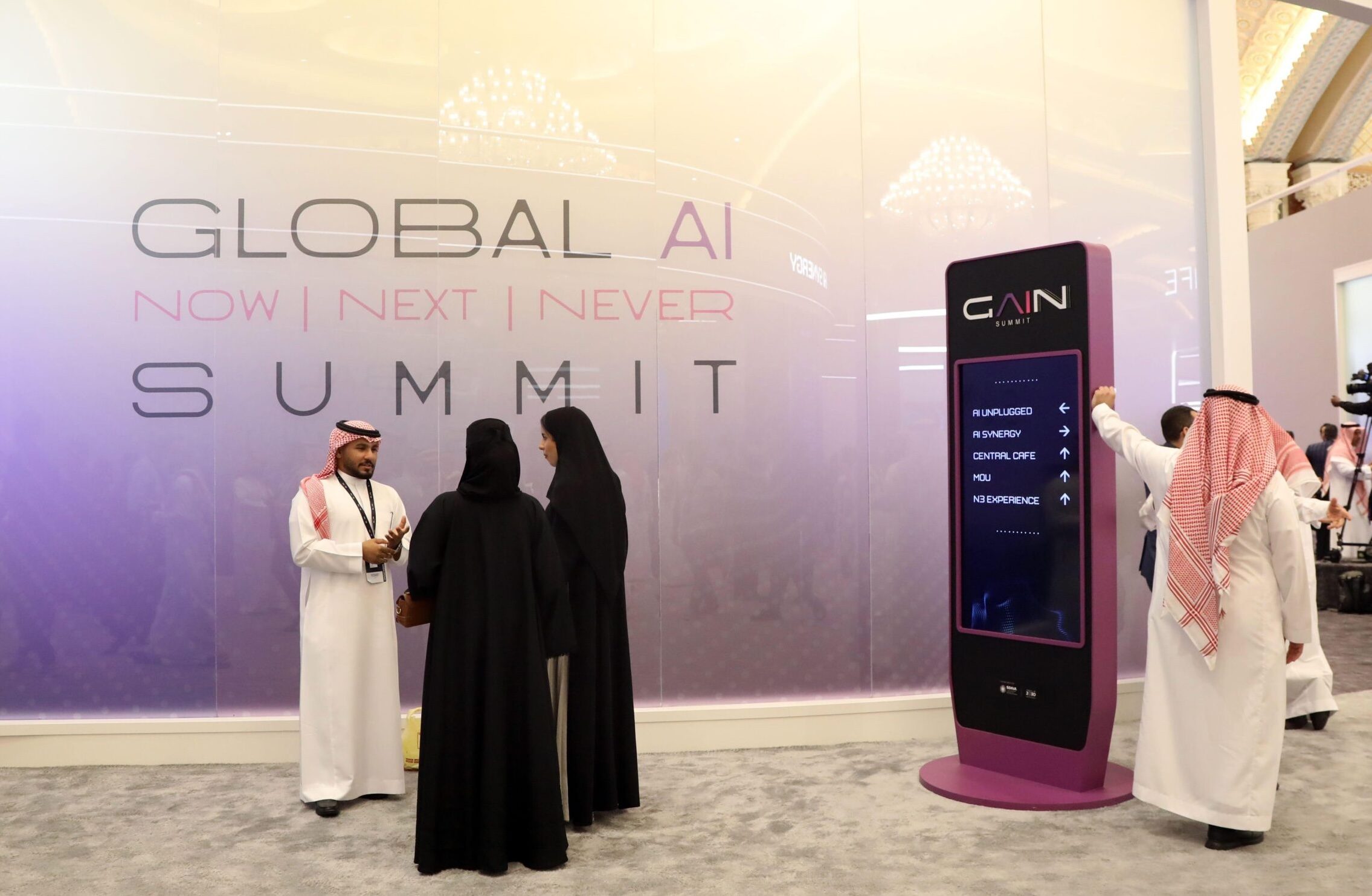 Attendees at the Gain AI summit in Riyadh in 2024. Saudi Arabia hopes advantages in AI will reinforce the kingdom's geoeconomic and geostrategic power