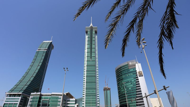 Financial Harbour Towers in Manama. Bahrain's Mumtalakat is one of the Gulf's smaller sovereign wealth funds, with about $18bn of assets under management