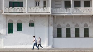 People walk through Muscat, Oman. Domestic demand for Omani sovereign debt is high as alternative investment options are limited treasury bills