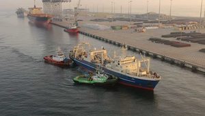 The Duqm port expansion includes marine infrastructure works, as well as dredging and construction of a new quay wall