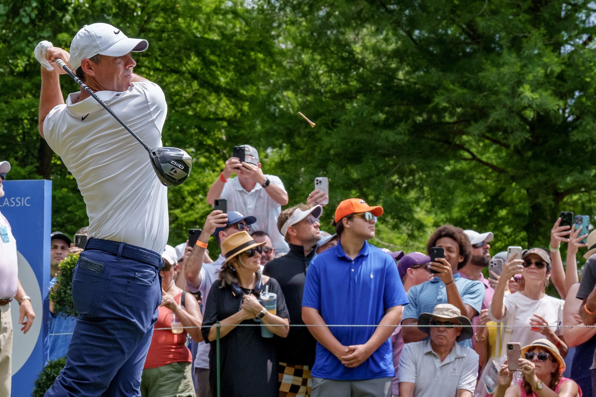 Rory McIlroy tees off during the final round of the Zurich Classic of New Orleans golf tournament. Abu Dhabi's Lunate will invest in McIlroy's TPG Sports