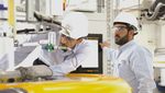 Workers at a Sabic plant in Jubail, Saudi Arabia. Oversupply will continue unless petrochemical companies begin to close plants, say analysts