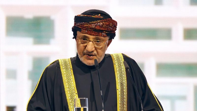 2WR87A4 speech of His Excellency Salim bin Mohammed Al Mahrouqi, Omani Minister of Heritage and Tourism, ITB Berlin Convention - tourism fair, City Cube Messe Oman tourism