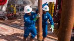 Workers at a Saudi Aramco onshore rig. Excluding the oil major, Saudi Arabia has about $600bn of domestic assets it could sell