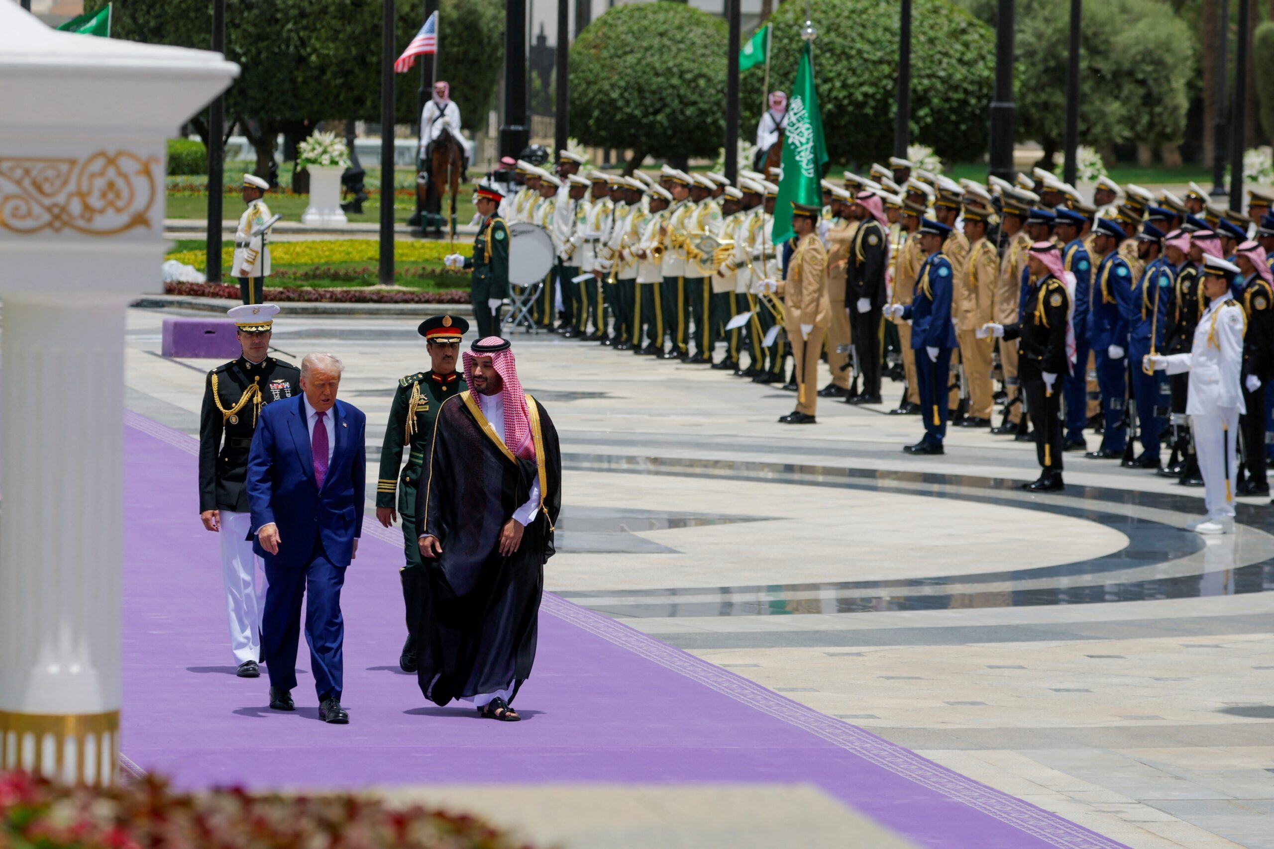 It was a busy day for President Trump and Crown Prince Mohammed Bin Salman in Riyadh. Among other things, they agreed billion-dollar deals on arms, computer chips and AI investment