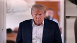President Donald Trump on Air Force One. He will visit Qatar, Saudi Arabia and the UAE next week