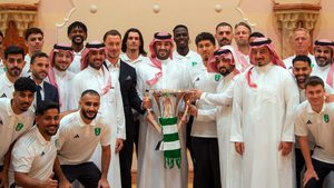 Gulf sport: Saudi Crown Prince Mohammed bin Salman meets Al Ahli players and staff