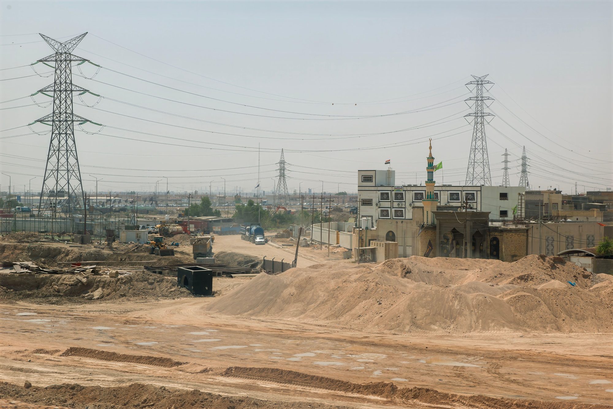 Highway construction near Basra. The Tsingshan steel city project is part of Iraq's rebuilding