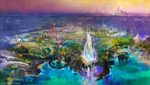 An undated artist's impression of a Disney theme park resort which the Walt Disney Company and Miral plan to construct in Abu Dhabi