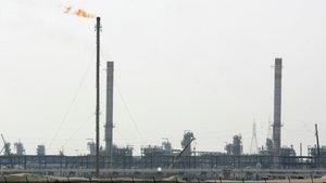 Natural gas wells at the Habshan gas complex in Abu Dhabi. It is run by Adnoc, which is investing in carbon capture