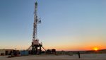 A drilling rig at Jordan's Risha gas field. The field is estimated to contain 12 trillion cubic feet of gas reserves