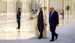 Donald Trump was greeted by Sheikh Mohamed bin Zayed Al Nahyan at Qasr Al Watan