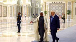 Donald Trump was greeted by Sheikh Mohamed bin Zayed Al Nahyan at Qasr Al Watan