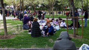 People taking refuge in an Istanbul park following a 6.2 magnitude earthquake in April. The surrounding region is home to a large share of Turkey’s industrial activity