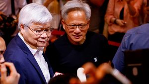 TSMC CEO C.C. Wei (left) and Nvidia CEO Jensen Huang. TSMC has held multiple talks with US envoy Steve Witkoff and Abu Dhabi's MGX