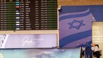 Cancelled flights shown at Israel's Ben Gurion International Airport. Carriers are facing major disruption across the region