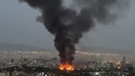 Smoke rises in Tehran as the Israel-Iran air war continues. The conflict entered its sixth day on Wednesday