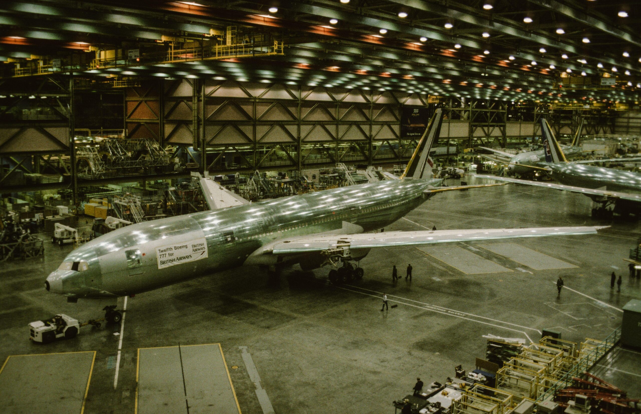 A Boeing 777 on the production line. Boeing's May orders underscore strong demand from the Middle East