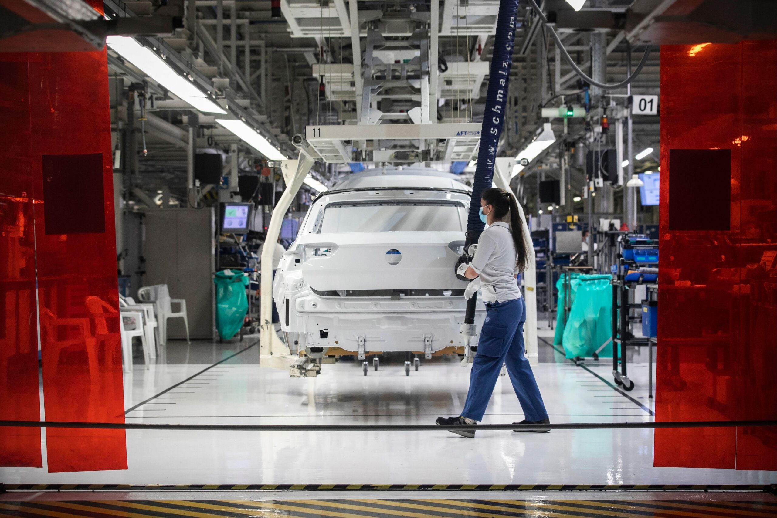 A Volkswagen assembly line. The company says it is 'very interested' in Egypt as a production hub