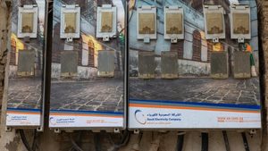 Fuse boxes in a street in Jeddah, Saudi Arabia. Saudi Electricity Co has been expanding facilities to meet the country's growing power demand