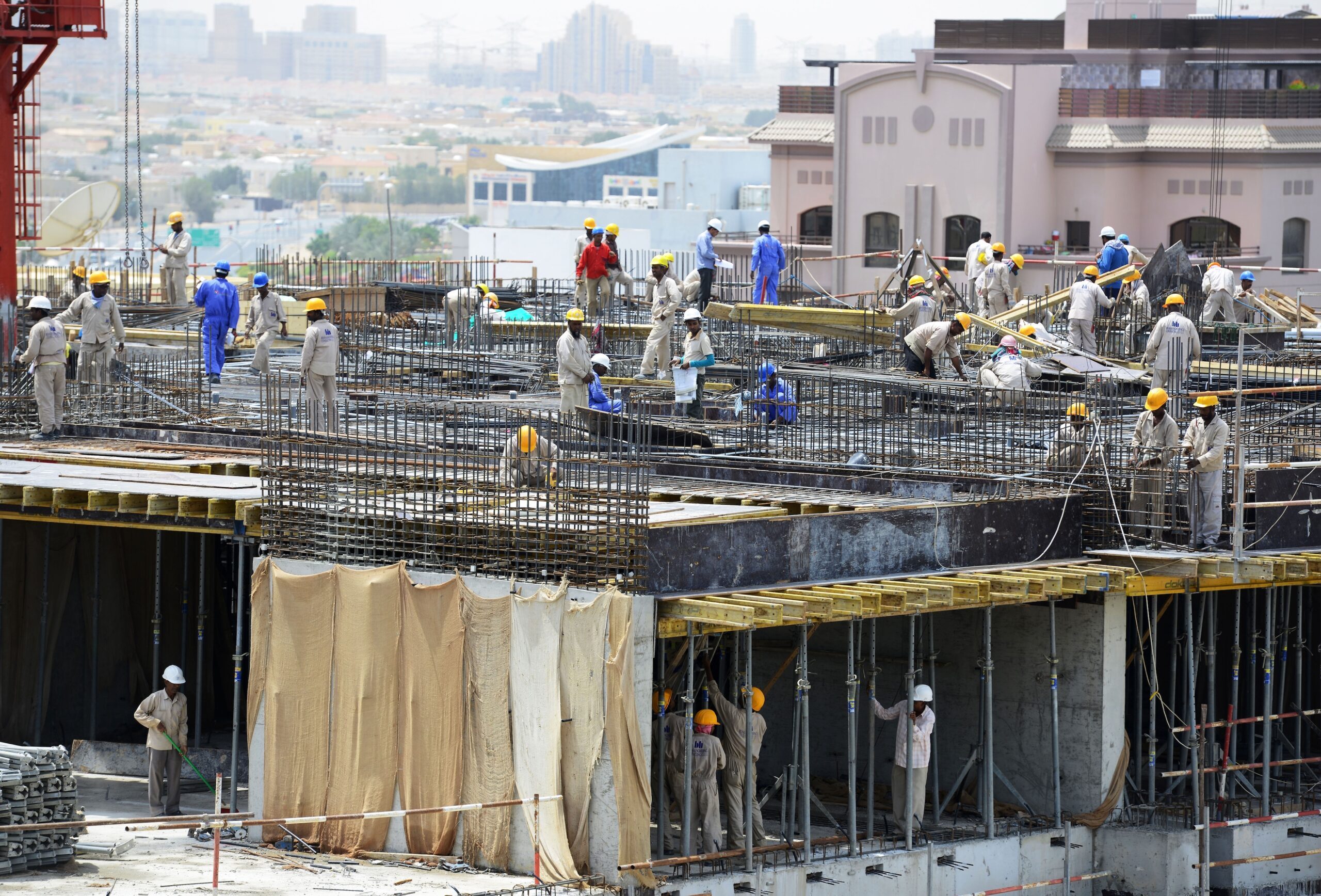 A construction site in Dubai. The number of registered land deals in Dubai is up 7 percent year on year