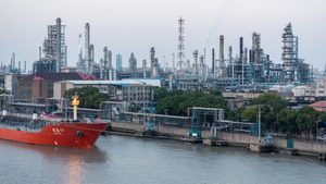 Oil refinery in Shanghai. The IEA predicts that the global peak for crude oil consumption will be around 2029, but China's peak will arrive sooner