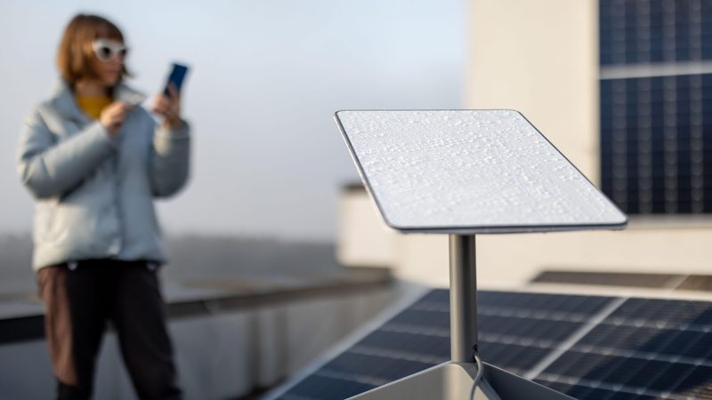 A Starlink satellite dish on a residential building. Full approval for the company to begin operations in Lebanon is expected this month