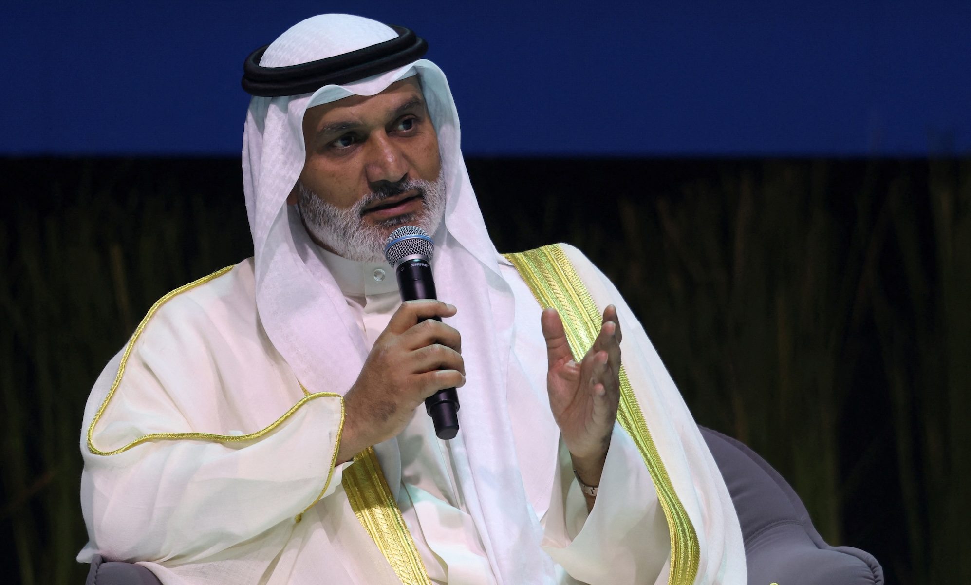 Haitham Al Ghais, Opec secretary general, at the Energy Asia conference. He said on June 13 that social media posts from the International Energy Agency projected 'a sense of market fear'