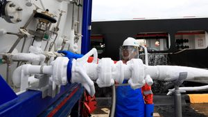 A worker transfers LNG from an on-shore tank onto a vessel in Singapore. Egypt will import LNG from companies around the world