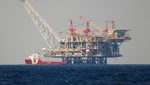 The production platform of Israel's Leviathan natural gas field. Supplies from Israel to Jordan have been disrupted